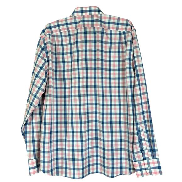 J.Crew Shirt Men Size XL Slim Fit Light Blue Pink Check Classic Preppy Button Up - Picture 3 of 9